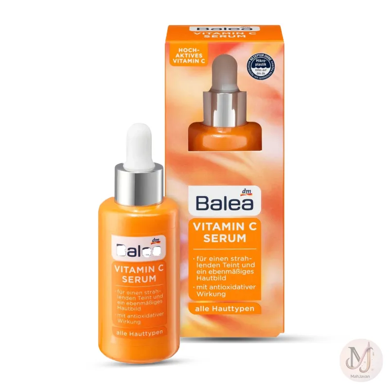 سرم ویتامین C باله‌آ (Balea) - روشن کننده، آنتی‌اکسیدان و ضد لک (مناسب انواع پوست)